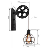 TD® 1pc Applique Murale Luminaire Industriel Plafonnier Vintage Metal  sans ampoule