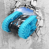 TD® Voiture télécommandée cascadeur amphibie piste de réservoir double face jouet électrique d'escalade à quatre roues motrices