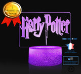 TD® Veilleuse 3D Led Veilleuse Pour Enfant Harry Potter Chambre Sommeil Lumi&egrave;re 7 Changement De Couleur