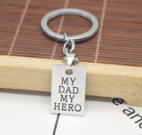 Porte-clés lettre mon papa mon héros lettre pendentif cadeau fête des pères accessoire pendentif