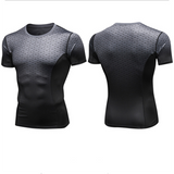 Manches courtes PRO Fitness pour hommes à manches courtes imprimé dégradé sport course à manches courtes haute élasticité à s