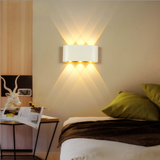 TD® Lampe Murale LED 8W NetBoat Blanc Moderne Aluminium LED Applique Murale Interieur Éclairage Mural,  Blanc Chaude