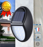 TD® Lampe Solaire puissante, lumiere Solaire Exterieur Luminaire, 1000mAh, étanche IP65 Lampe Sécurité pour Jardin, Maison, Patio