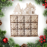 Boîte de rangement Boîte de rangement pour calendrier de Noël Boîte en bois créative Décoration ornements Boîte de rangement