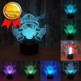 TD® Lampe optique poser décoratif tactile 7 couleurs illusion optique - modèle pompier - faible consommation câble USB ou 3 piles AA