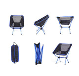 TD® Camping pêche lune chaise barbecue extérieur portable chaise arrière pliante