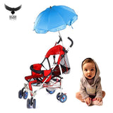 TD® Soleil Parapluie pour Poussette Landau Anti-UV Coupe-Vent Parasol Bébé Accessoires Bleu