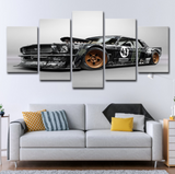 TD® Mur Art Photos Pour Salon 5 Pièces Ford Mustang Rtr Voiture Peinture Toile HD Imprimé sans cadre