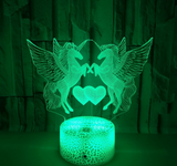 TD® 3D Licorne Lampe Dimmable Tactile avec Télécommande LED éclairage 7 couleurs Lumière Veilleuses Decoration Anniversaire Noël Cad