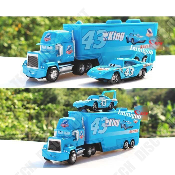 TD® Transporteur Mack Truck Camion+C-10 King 2 voiture jouet intelligent enfant jouet roulage Pixar benne voiture cadeau poids lourd