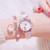 INN® Montre électronique à quartz analogique pour enfants, montre pour fille et bracelet pour fille, cadeau d'anniversaire pour femm
