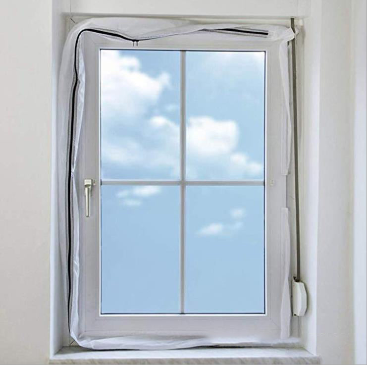 TD® Bande d'étanchéité de fenêtre pour climatiseur portable tuyau de climatiseur mobile couvercle de fenêtre déflecteur d'étanchéité
