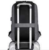 TD® Sac à Dos USB Charging Port Sac a Dos PC Portable 15" Sac à Dos de Voyage d'affaires Loisirs Collège -Gris