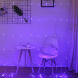 TD® 3 x 3m Cascade de météore étanche guirlande lumineuse LED cascade guirlande lumineuse rideaux mariage fond lumières - Bleu