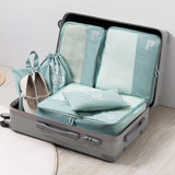 TD® 6 pièces sac de rangement valise vêtements finition sac couleur unie vêtements emballage sac portable turquoise voyage d'affaire