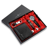Coffret cadeau d'affaires cadeau fête des pères portefeuille homme montre bracelet porte-clés boutons de manchette boîte cade