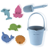 TD® Jouets de plage en Silicone pour enfants créatifs bord de mer Parent-enfant jouant à l'eau creuser plage seau pelle série Marine