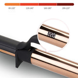 TD® Fer à friser électrique à affichage LCD 32mm grand volume grande vague tourmaline céramique fer à friser anti-brûlure