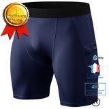 Shorts de fitness serrés pour hommes Shorts avec poches Shorts extensibles d'entraînement de course pied Shorts évacuant l'hu