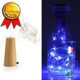 TD® Guirlande Lumineuse LED Bouchon Bouteille à Pile Eclairage Étanche avec 15 LED x1.4M pour DIY Mariage Fête, Bleu LITT1511