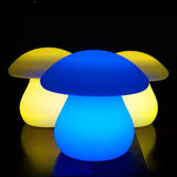 TD® Lumière LED Télécommande sans Fil Lampe Langer Couleur Etanche Rechargeable USB D'ambiance Forme Champignon