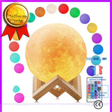TD® Apparence de lune brillante ronde, télécommande multicolore
