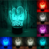TD® Lumière d'ambiance visuelle 3D de la Saint-Valentin