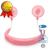 INN® [rose foncé] Mini ventilateur portatif réglable main libre tour de cou usb