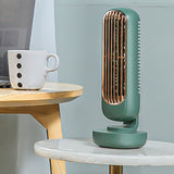 TD® Ventilateur de tour à double feuille Petit ventilateur de bureau de bureau Ventilateur électrique USB de charge portable vertica