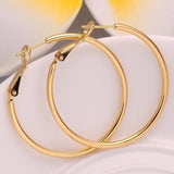 LSC® Boucles d'oreilles géométriques en alliage Boucles d'oreilles rondes polyvalentes de personnalité simple Accessoires