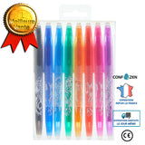 Stylo couleur effaçable Ensemble de stylos gel de 8 couleurs Stylo à eau effaçable facile à effacer Stylo de couleur effaçabl