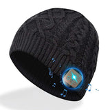 TD® Nouveau chapeau bluetooth hiver chapeau tricoté appel binaural écouter de la musique plus chapeau chaud en polaire