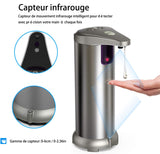 TD® Distributeur de savon automatique en acier inoxydable, détecteur de mouvement infrarouge, adapté aux salles de bain, restaurants