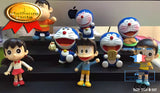 TD® 8pcsDoraemon m'a accompagné Doraemon anniversaire Net poupée rouge artisanat rétro dessin animé Anime dessin animé voiture décor