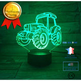 TD® Lampe optique poser décoratif tactile 7 couleurs illusion optique - modèle tracteur - faible consommation câble USB 3 piles AAA