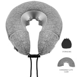 TD® Oreiller de massage cervical en forme de U rechargeable Oreiller de cou de voiture multifonctionnel Voyage portable