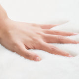 TD® Imitation lapin fourrure tapis peluche hiver épaississement chambre salon chevet cheveux longs couleur unie coussin 100X160 CM