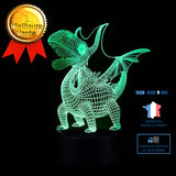TD® Lampe optique poser décoratif tactile 7 couleurs illusion optique - modèle dragon - faible consommation câble USB ou 3 piles AAA