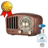 INN® Radio Vintage Haut-Parleur Bluetooth Rétr- Radio En Bois Noyer, Amélioration Des Basses Fortes,Volume Fort, Carte Bluetooth 4.2