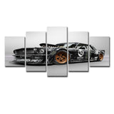 TD® Mur Art Photos Pour Salon 5 Pièces Ford Mustang Rtr Voiture Peinture Toile HD Imprimé sans cadre