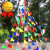 TD® Banderole avec des Fanions Triangles Multicolore/ Bannière Triangle Suspendu Mariage Décoration Fêtes Célébrations