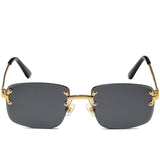 TD® L'Europe et les États-Unis coupe sans cadre printemps pieds lunettes de soleil femmes filet rouge dégradé nuances hommes