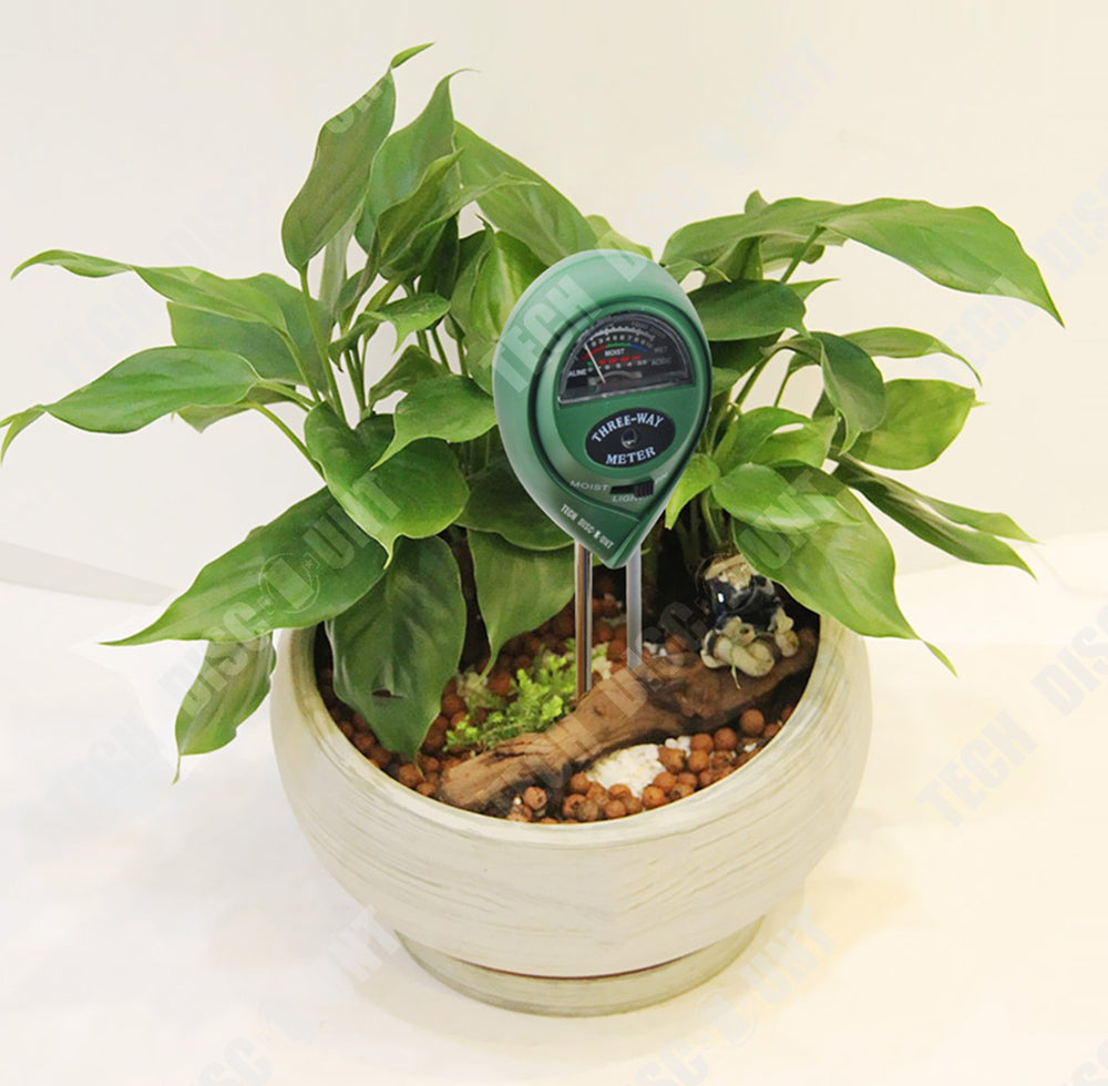 TD® testeur de terre de jardin humidité acidité humidimètre PH terre 3 en 1 sonde extérieur plantes analyse sol sans source alimenta