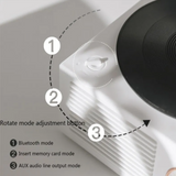TD® Tourne-disque vinyle atomique Bluetooth audio sans fil petit canon en acier Tourne-disque vinyle Bluetooth Haut-parleur Bluetoot