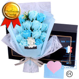 TD® Fleur Préservée Saint Valentin Cadeau Romantique Fleur De Savon Savon Créatif Bouquet De Roses Coffret Cadeau