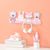 Crochet de vêtements crochet de rangée crochet en bois dessin animé mignon chambre d'enfants derrière la porte crochet clé cr