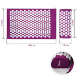 TD® Matelas de Relaxation, Kit d'Acupression avec Tapis et Coussin, Violet, avec sac et coussin,  Apaise les nerfs