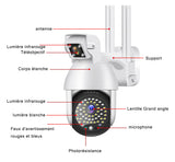 TD® WIFI HD caméra binoculaire intelligente surveillance caméra dôme extérieur étanche caméra de surveillance sans fil