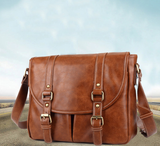 Porte-documents pour hommes cuir PU Sac à bandoulière pour hommes Casual Simple All-match Messenger Bag Fashion Computer Bag