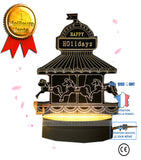 TD® Lampe optique poser décoratif tactile 7 couleurs illusion optique - modèle manège - faible consommation câble USB 3 piles AAA